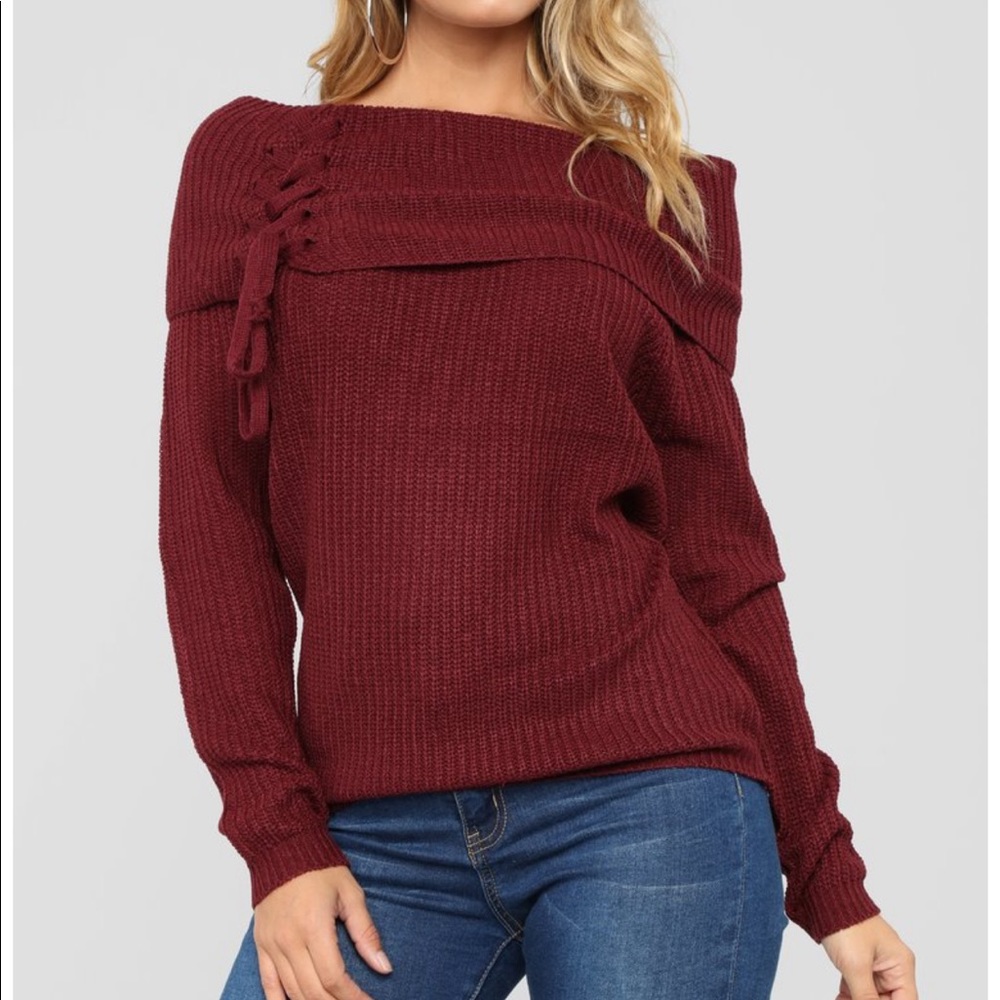 Fashion Nova Off the Shoulder Sweater